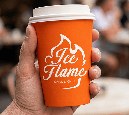 Ice Flame Coffee Cup Packaging